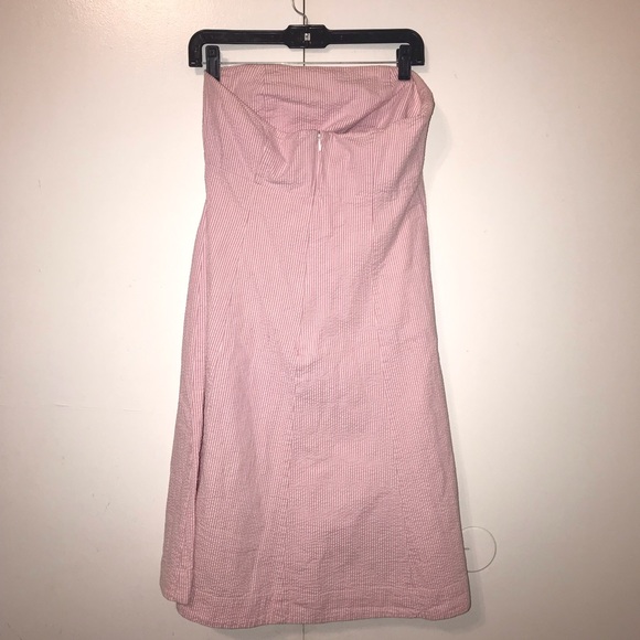 Gap Pink and White Strapless Dress - Picture 3 of 4